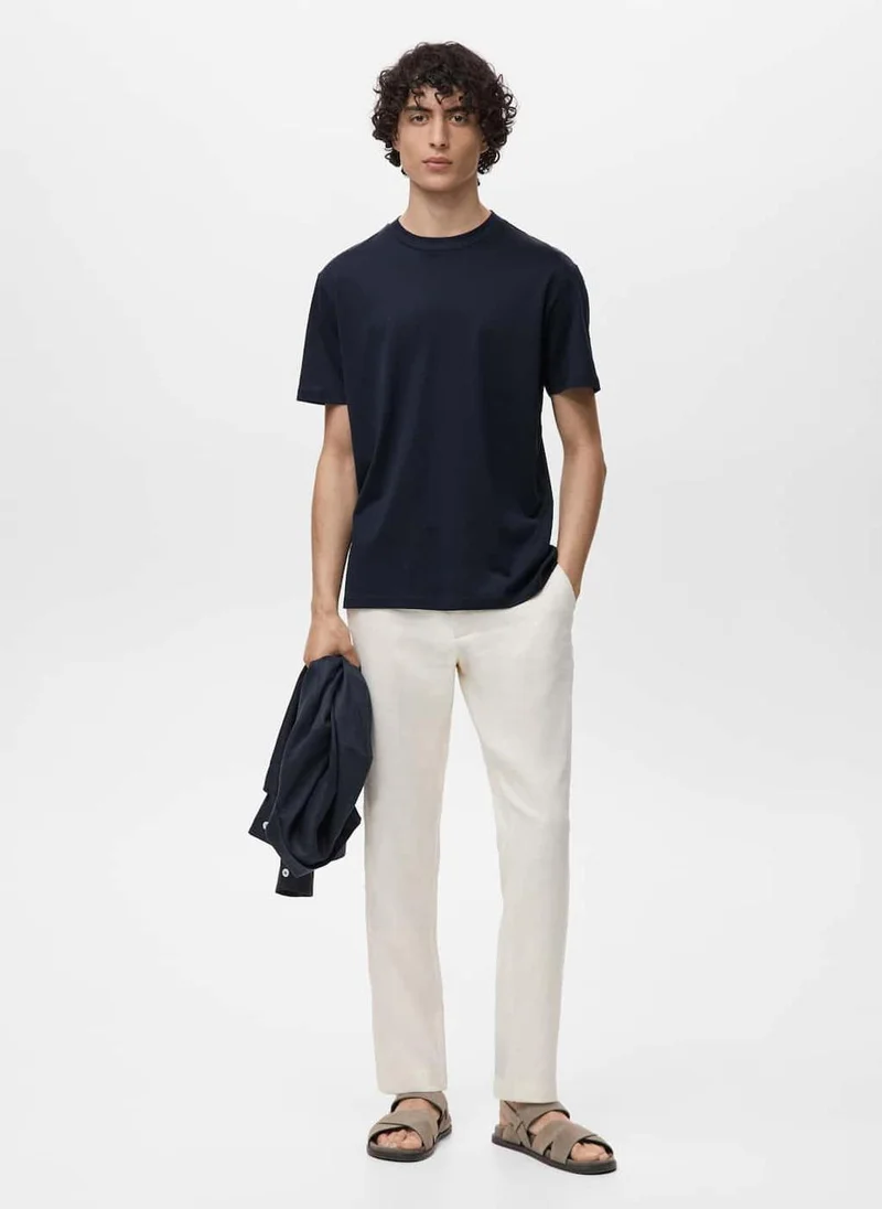 Mango Man Casual Cotton Slim-Fit T-Shirt