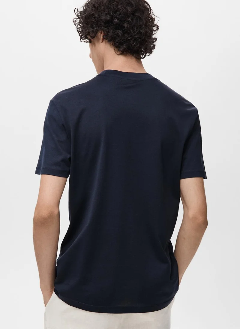 Mango Man Casual Cotton Slim-Fit T-Shirt