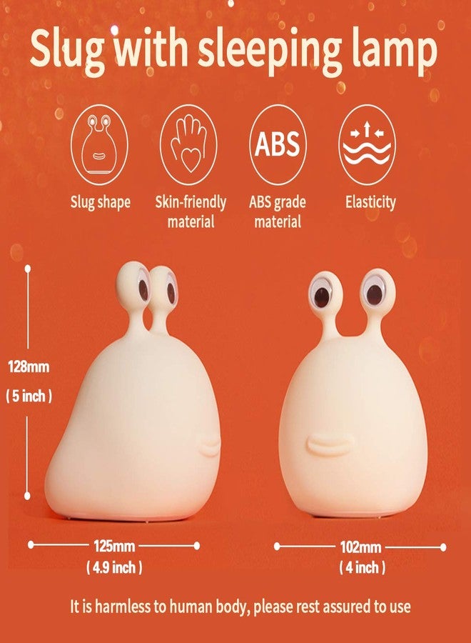 EAQ Slug Night Light, Silicone Light for Classroom, Don't Bug Me, Nursery Squishy Lamp, Cute Animal Bedside Lamp for Breastfeeding. - Image 2