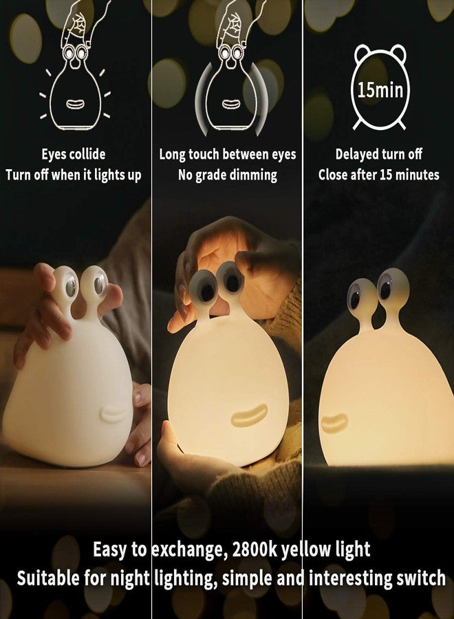 EAQ Slug Night Light, Silicone Light for Classroom, Don't Bug Me, Nursery Squishy Lamp, Cute Animal Bedside Lamp for Breastfeeding. - Image 3