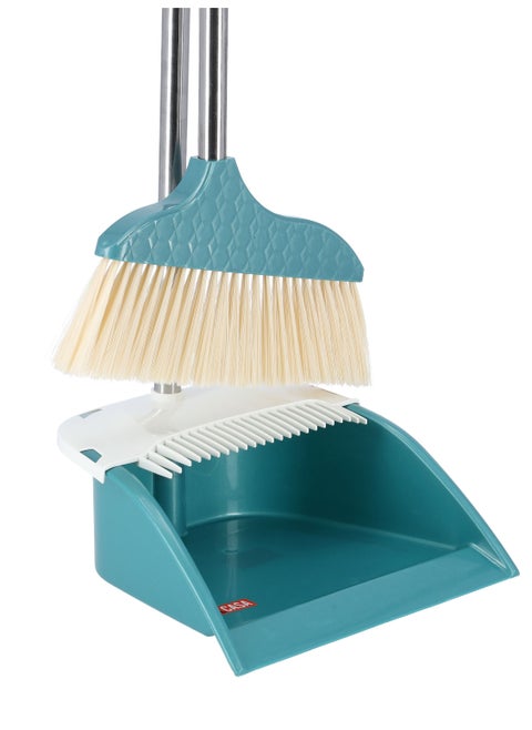 DelCasa Dust Pan with Broom Set Plastic and Iron DC2007 Assorted color