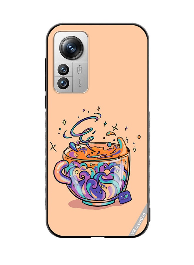 VR CREATIVE Protective Case Cover For Xiaomi 12 Pro Tea Design Multicolour - Image 1