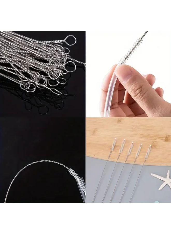 10pcs 7.87inch Extra Long Pipe Cleaning Brush Set For Bottles Straws Keyboard - Image 5