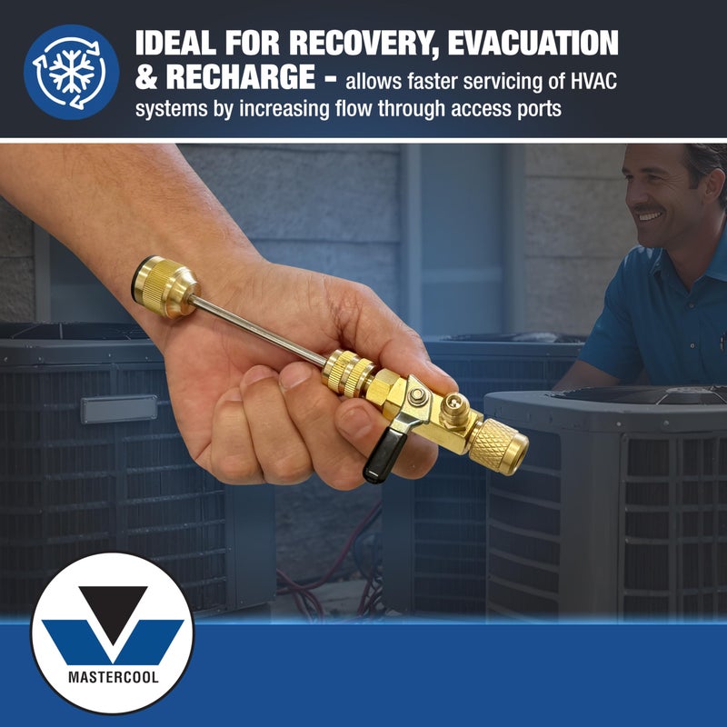 Mastercool 91496 HVAC Valve Core Remover & Installer Tool with Access Port â€“ Full Flow Design for Faster Recovery and Evacuation - Image 3