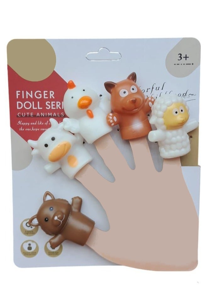 Rally 5pcs Mini Finger Puppets Stuffed Finger Puppets Set for Kids - Image 1
