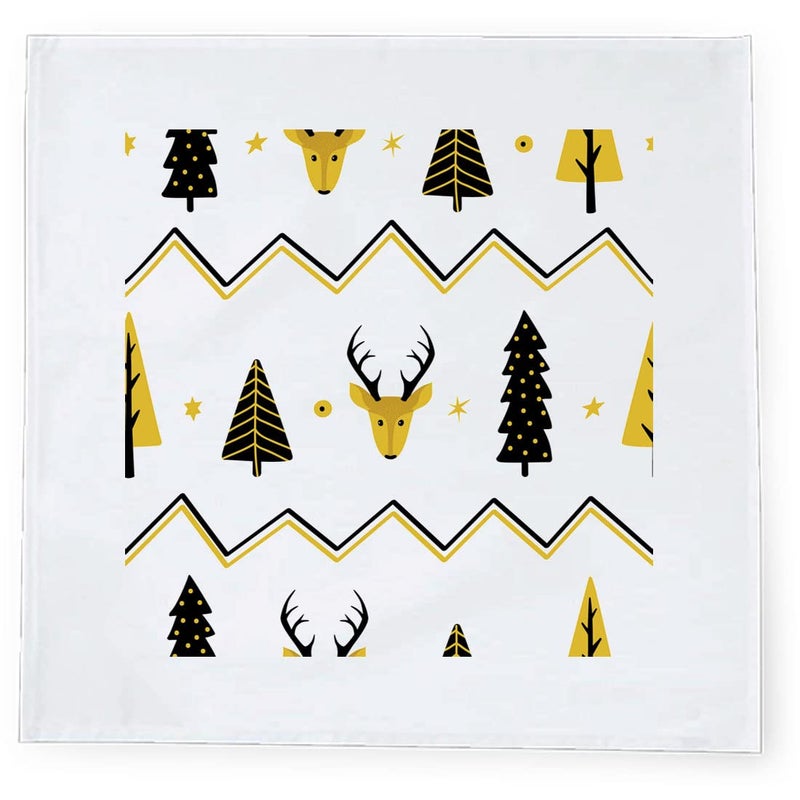 Khakee 6 Pcs Christmas Theme Silk Table Napkins 10x 10 for Xmas Decoration Christmas OrnamentsChristmas Giftxmas21224 - Image 3