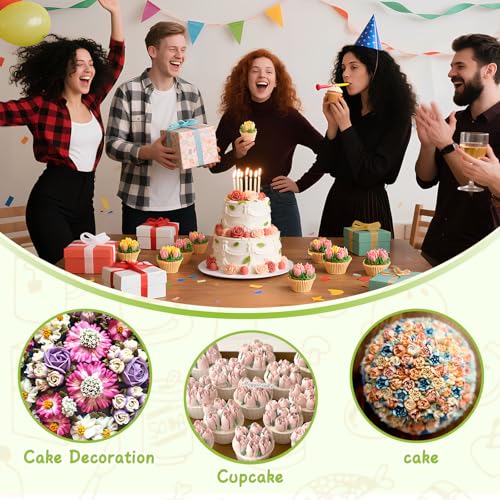Suuker Russian Piping Tips Set, Stainless Steel Cupcake Flower Shaped Frosting Nozzle Kit, Kitchen Gadgets For Pastry Cupcakes Cakes Cookies Decorating (7 Pieces) - Image 4