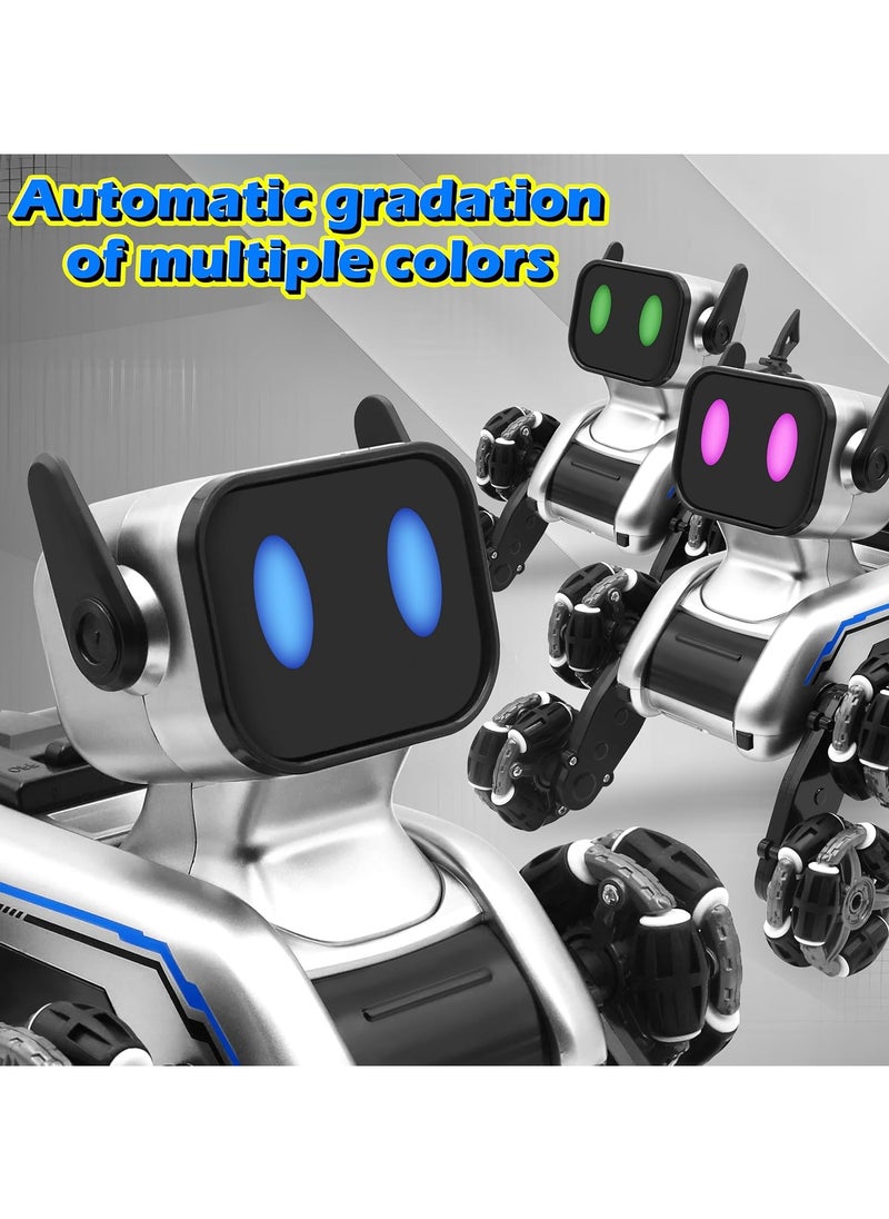 VUCATIN Robot Dog 2.4Ghz Remote Control Dog Stunt RC Cars with Music & Light 2 Models RC Robot Toys with Rechargeable Batteries Birthday Gifts for Kids 6+ Years Old  - Image 5