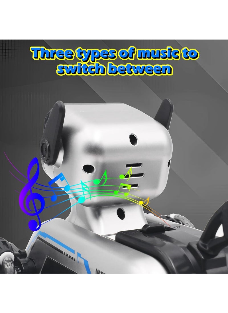 VUCATIN Robot Dog 2.4Ghz Remote Control Dog Stunt RC Cars with Music & Light 2 Models RC Robot Toys with Rechargeable Batteries Birthday Gifts for Kids 6+ Years Old  - Image 4