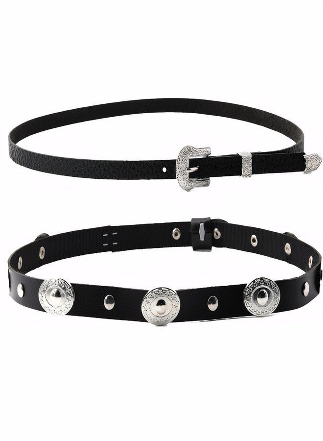 panthra 2 PCS Western Hat Bands for Cowboy Hats,With Buckle Adjustable for Men and Women,Suitable for All Styles of Hats - Image 1