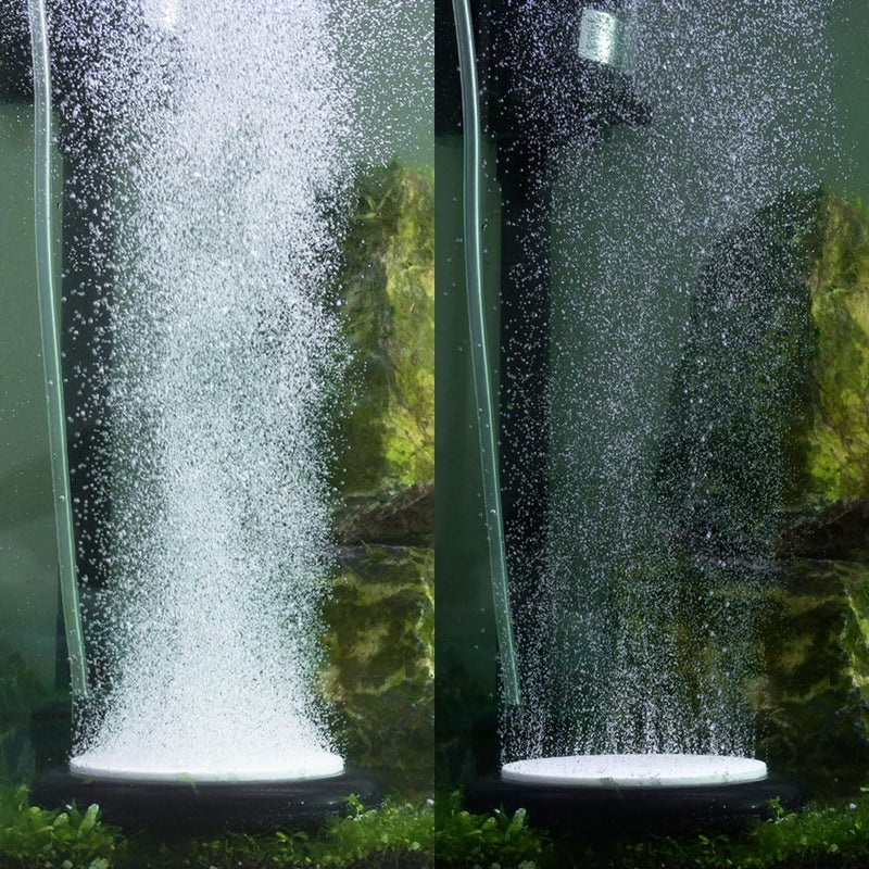 hygger Aquarium Air Stone Kit, Fish Tank Bubbler, Nano Furnace Flue Round Air Stone Disk Set for Hydroponics, Small Bubbles, Ultra-High Dissolved Oxygen Diffuser (4 Inch) - Image 5