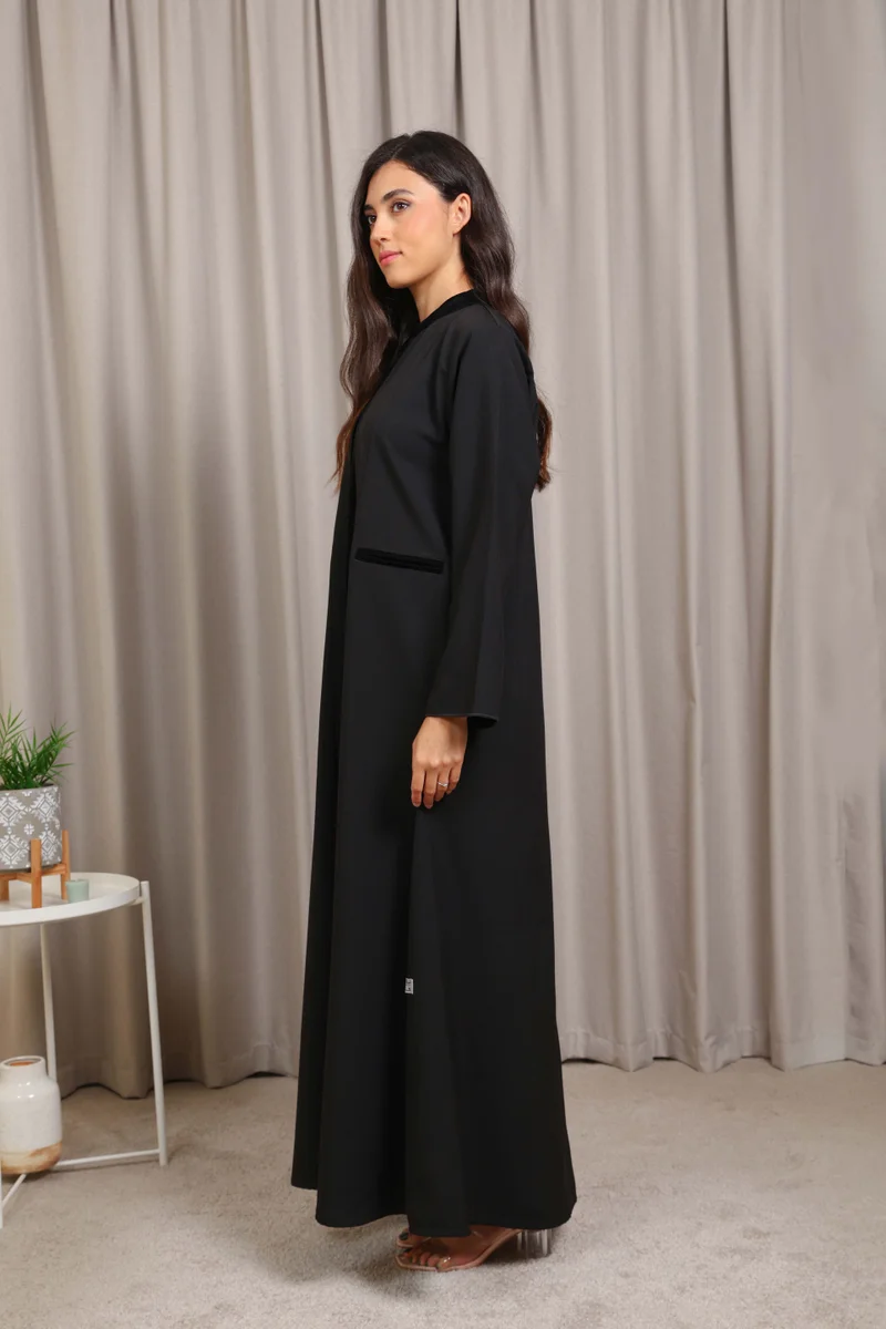 Nikias Signature Crepe Abaya with Distinctive Work by Nikias