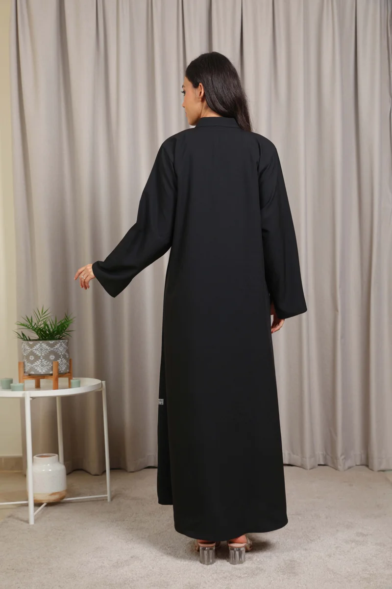 Nikias  Signature Crepe Abaya with Distinctive Work by Nikias for Women | Best Price UAE