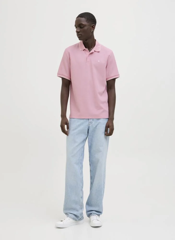 JACK & JONES Logo Print Polo Shirt
