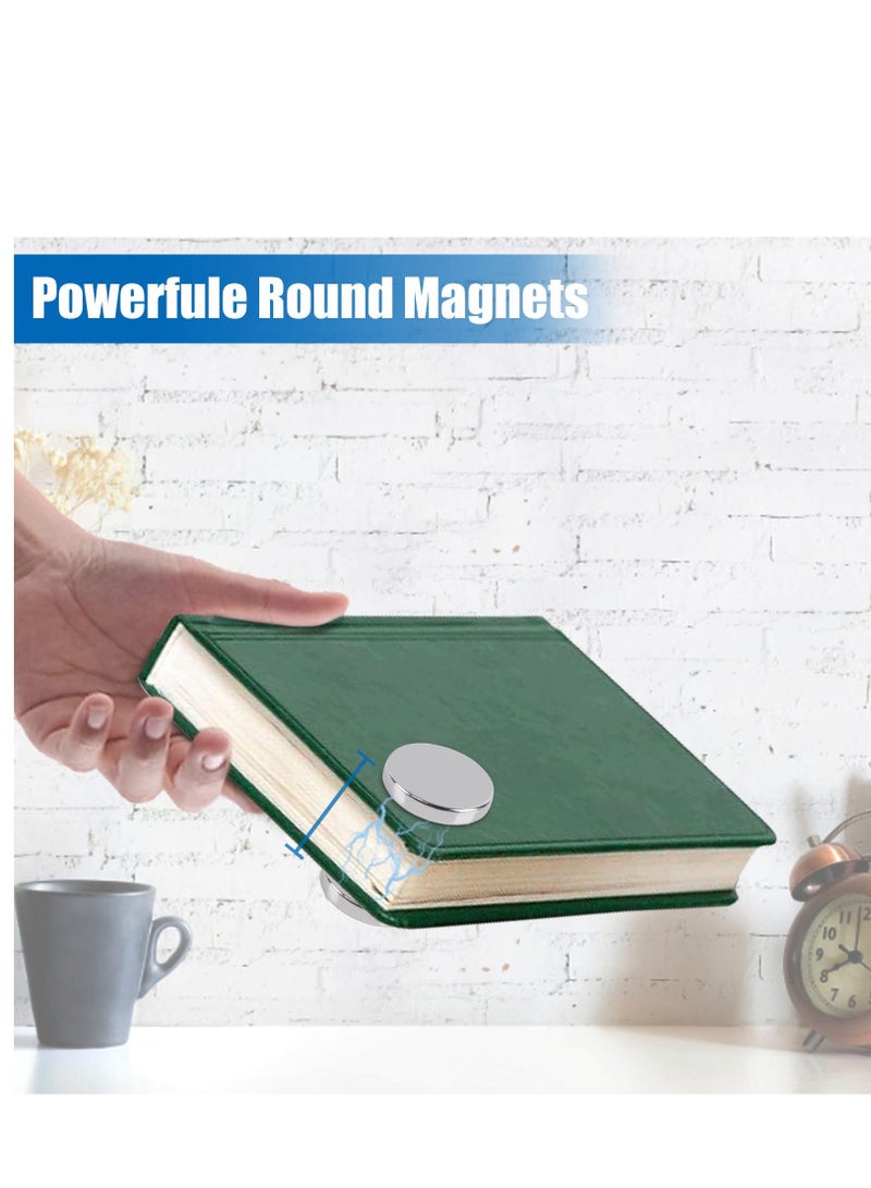 SYOSI Powerful Neodymium Bar Magnets (15x15x3mm), 20 Pieces Super Strong Neodymium Disc Round Magnets, Powerful Permanent Rare Earth Magnets for Fridge Shower Doors Office DIY Building Scientific - Image 5