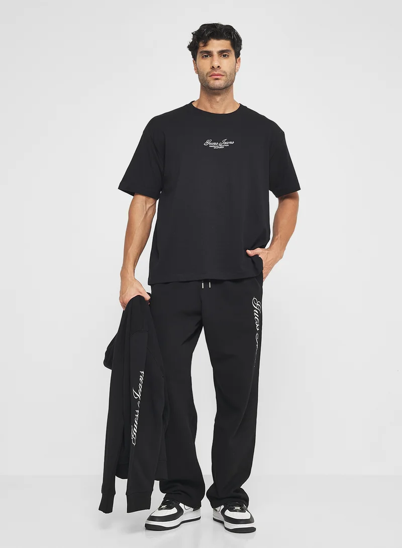 Guess Jeans Script Printed Joggers