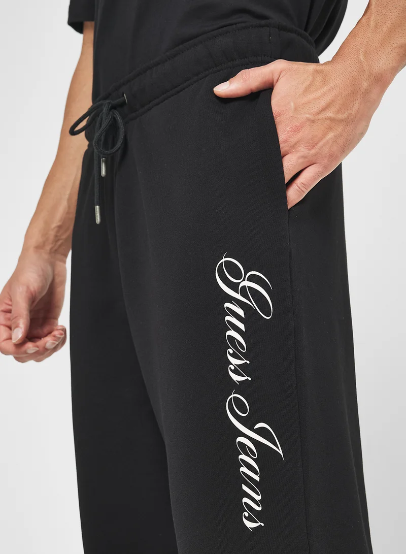 Guess Jeans Script Printed Joggers
