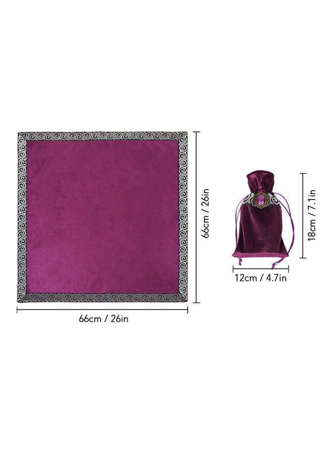 NIBEMINENT Gold Braid Divination Tablecloth With Tarot Card Bag - Image 5