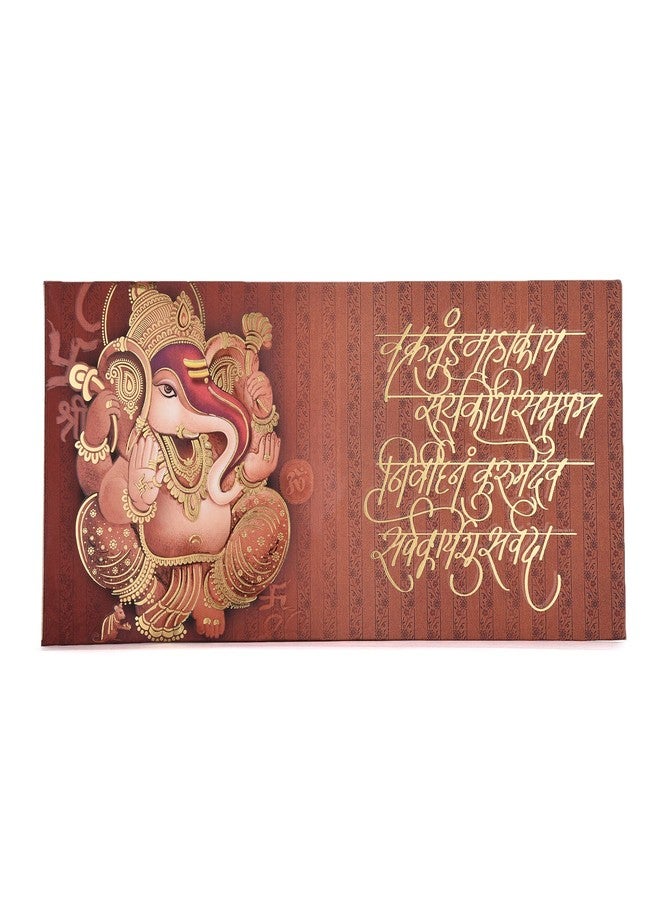 Fonsie Ganesh Ji pack of 20pcs cash envelopes for gifting money on wedding gift, baby shower gift, shagun, family gatherings with name space. - Image 1
