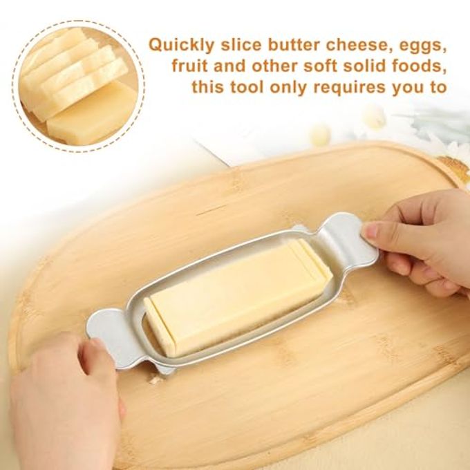Vunpok Butter Cutter Slicer,Cutter for Butter Squares,Stainless Slicer Steel for Butter, Block Cheese,egg,avocado,and Dishwasher Safe - Image 2