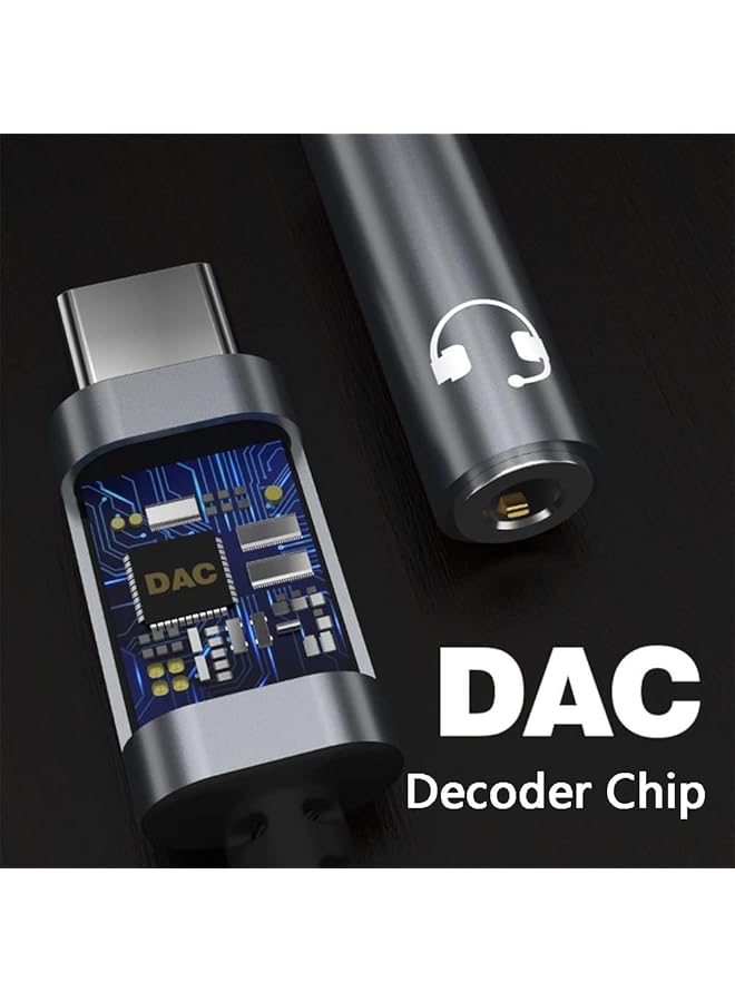 erorex Headphone Jack Adapter Usb Type C Male To 3.5Mm Digital Audio Adapter Cable Dac Decoder Chip Adapter Audio Dongle Cable Cord Compatible With More Type C Devices - Image 2