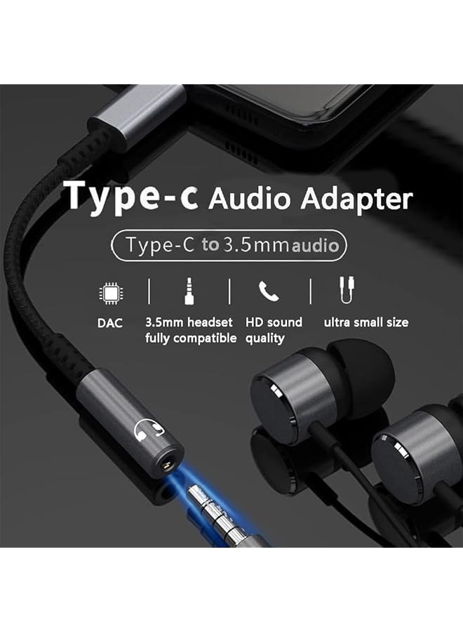 erorex Headphone Jack Adapter Usb Type C Male To 3.5Mm Digital Audio Adapter Cable Dac Decoder Chip Adapter Audio Dongle Cable Cord Compatible With More Type C Devices - Image 4