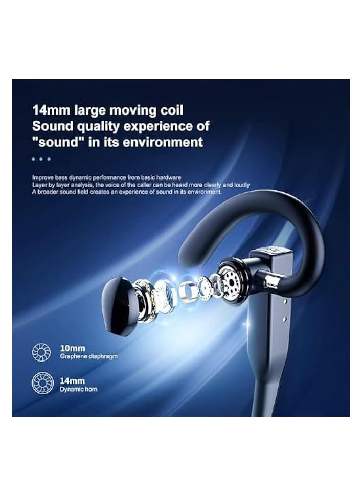 Bluetooth Headset, Bluetooth Headset Handsfree Wireless Bluetooth Earpiece for Mobile Phone V5.1 Headset with Microphone Noise Cancelling 10H Talking Time Bluetooth Headphone Earphone