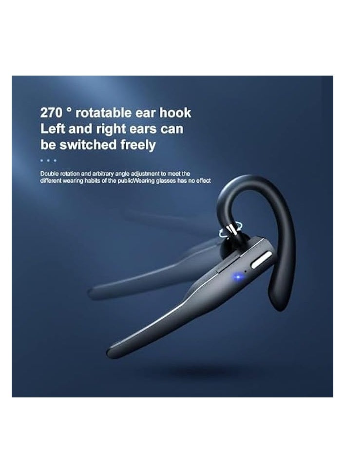 Bluetooth Headset, Bluetooth Headset Handsfree Wireless Bluetooth Earpiece for Mobile Phone V5.1 Headset with Microphone Noise Cancelling 10H Talking Time Bluetooth Headphone Earphone