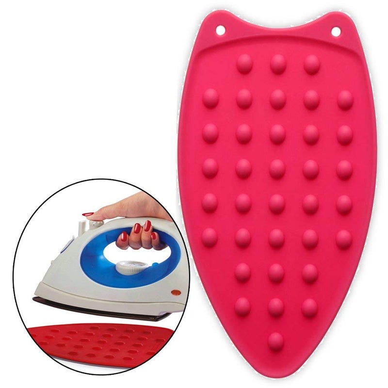 SEASPIRIT Silicon Iron Mat Silicone Iron Rest Pad Ironing Insulation Board High Heat Resistant 27x14 cm Multicolour 2