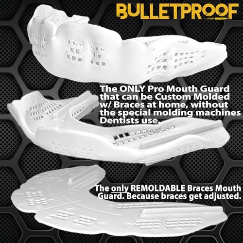 Bulletproof Mouthguards Braces Mouthguard, Bulletproof: World’s Thinnest & Strongest Sports Mouth Guard for Braces! Wrestling Football Basketball Hockey Rugby Lacrosse BJJ MMA Boxing Mouthpiece. Adult Youth Kids Mouth Piece - Image 3