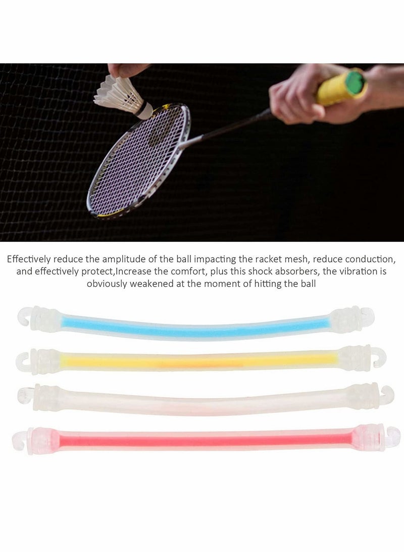Excefore Tennis Racquet Vibration Dampener, 4 Pcs Double Hook Silicone Racket Dampeners Reducing Conduction - Image 5