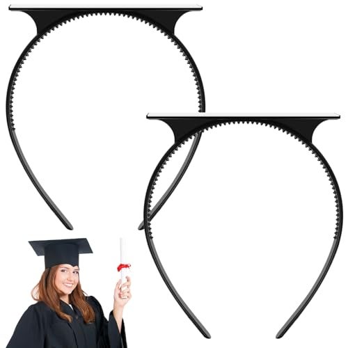 UQM 2 Pack Graduation Cap Headband Insert - Secures Cap and Keeps Hairstyle, Upgraded Interior Design - Image 1