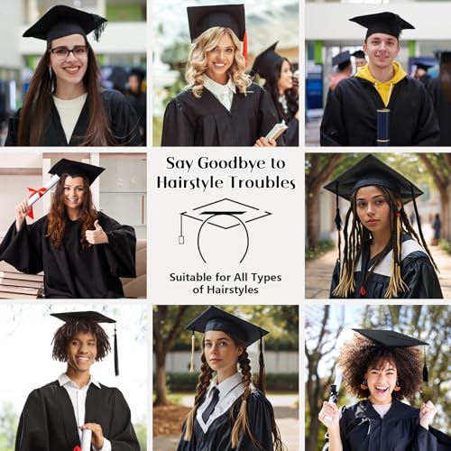UQM 2 Pack Graduation Cap Headband Insert - Secures Cap and Keeps Hairstyle, Upgraded Interior Design - Image 5