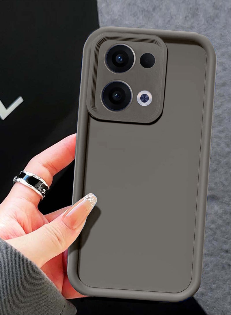 Wtech Oppo Reno13 5G 2024 Premium Soft Liquid Silicone Full Protective Raised Lips Edges and Camera Case Cover (MCRPSN) - Grey  - Image 2