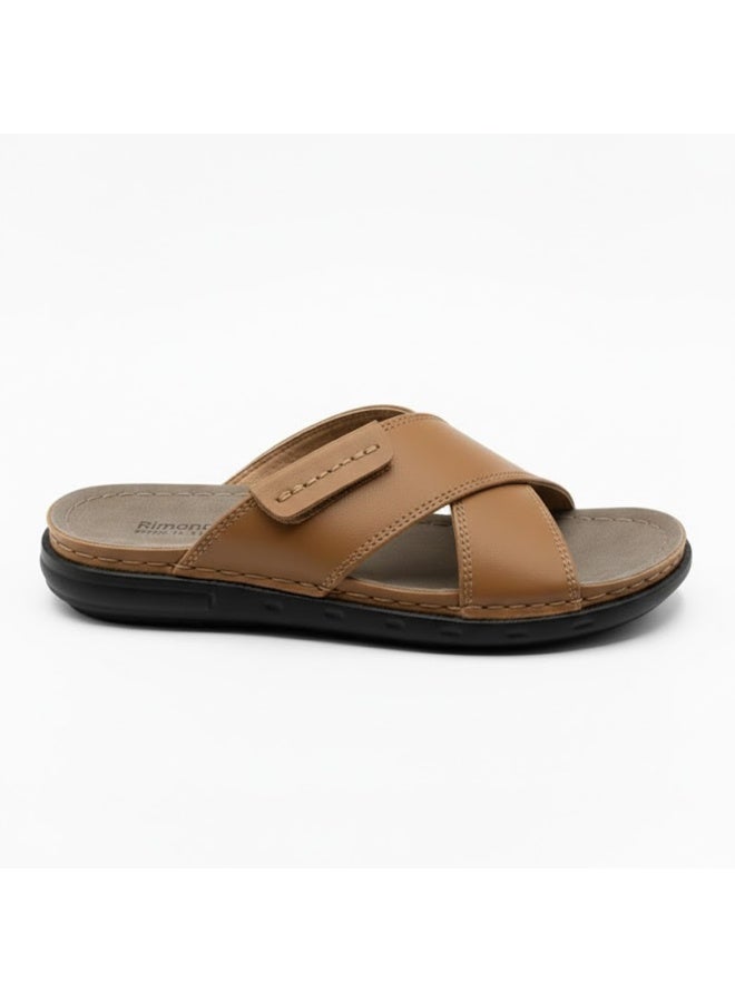 Stylish men's slippers with a modern and comfortable design – genuine leather and non-slip orthopedic sole, available in various sizes and colors. - Image 3