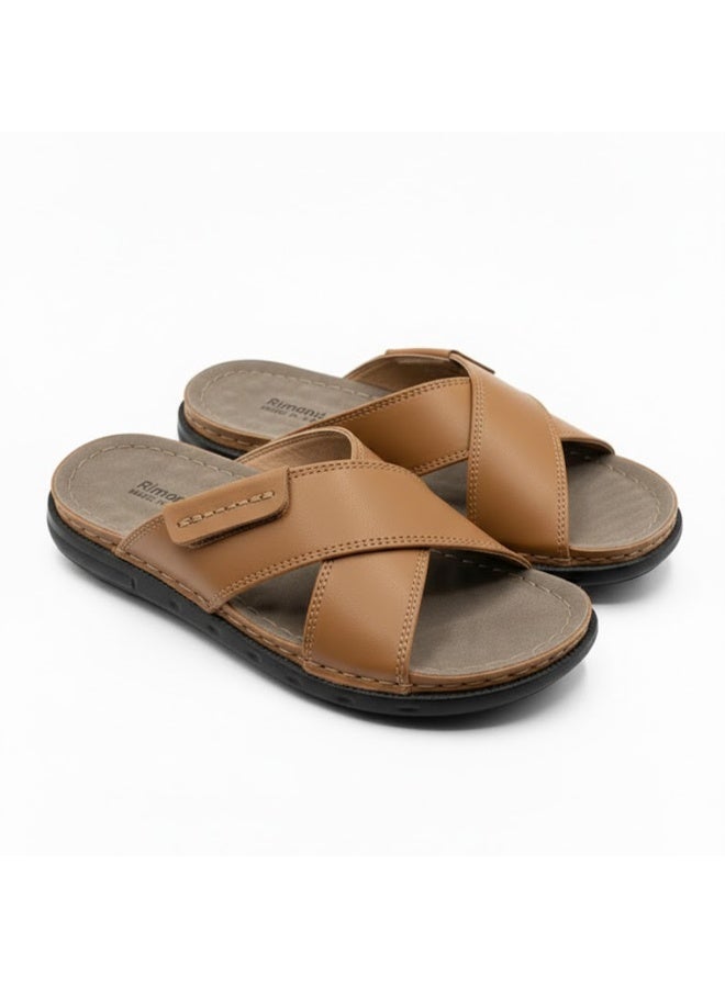 Stylish men's slippers with a modern and comfortable design – genuine leather and non-slip orthopedic sole, available in various sizes and colors. - Image 5