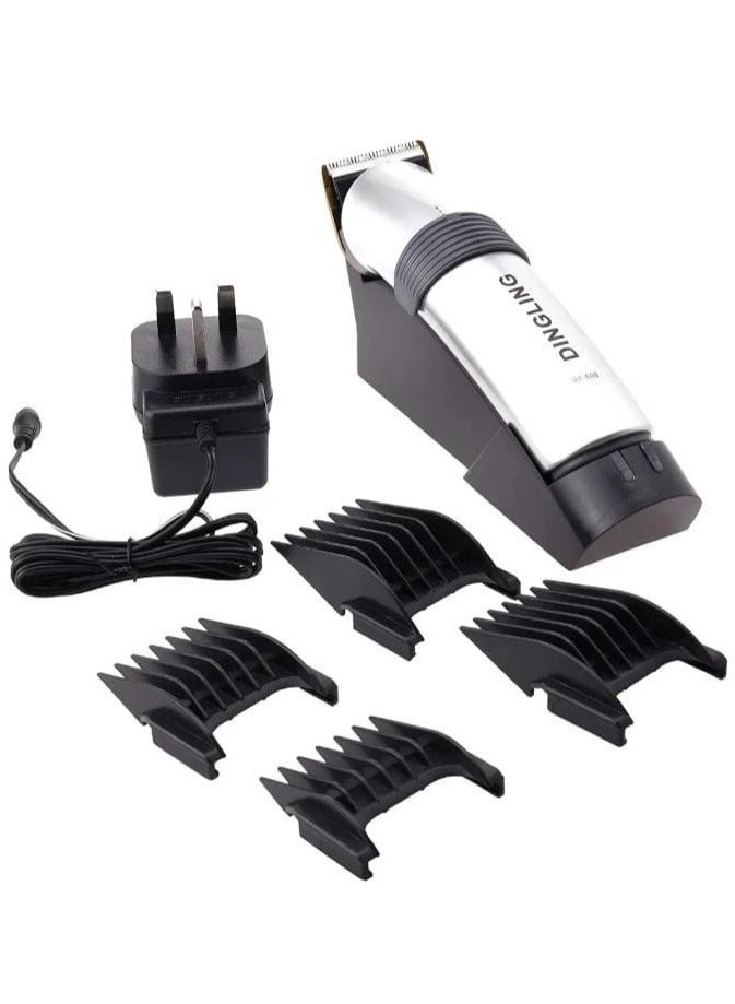 Professional Electric Hair Clipper With Blades Silver/Black 21.21x21.01x7.39cm