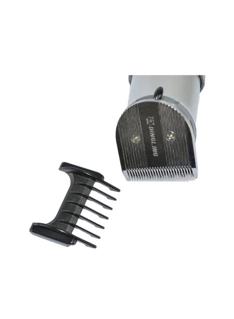 Professional Electric Hair Clipper With Blades Silver/Black 21.21x21.01x7.39cm