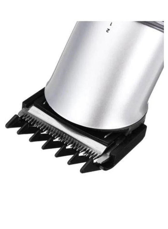 Professional Electric Hair Clipper With Blades Silver/Black 21.21x21.01x7.39cm
