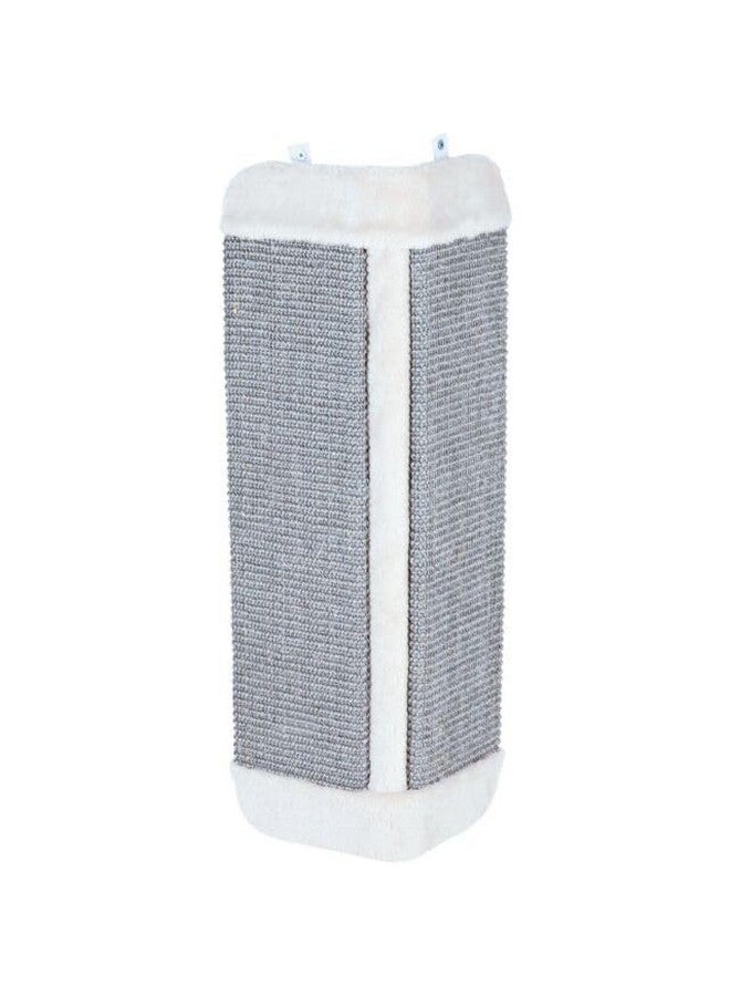 تريكسي لوح خدش حائط من السيزال للقطط، لوح خدش حائطي للزوايا، لوح خدش بمخالب، وسادة حائط للقطط، حبل من الخيش، قماش فرو، واقي أثاث - رمادي (32 × 60 سم) - Image 1