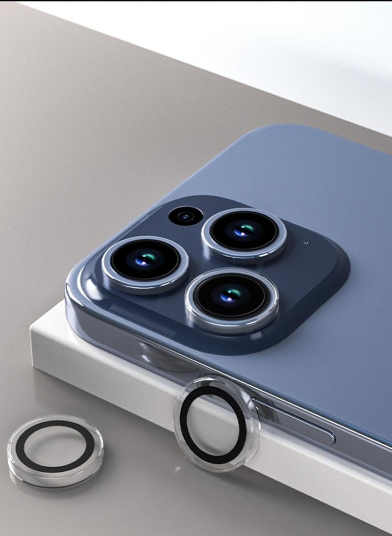 Hammer Integrated Hummer package for iPhone 15 , anti-yellowing, resistant to falling by a degree, slim crystal case, full lens protection, anti-scratch - Image 5