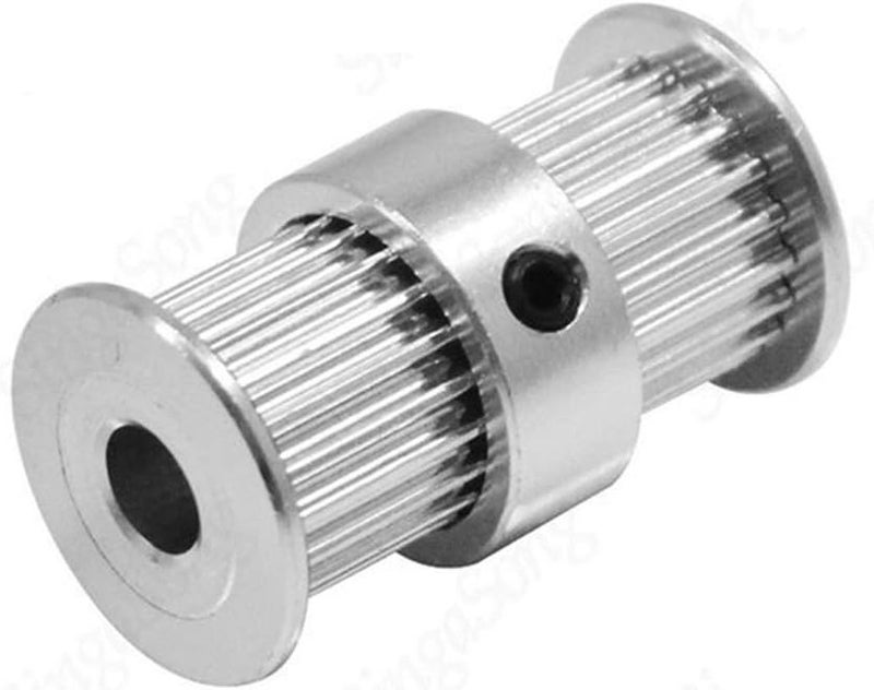 Timing Pulley,Gears, GT2 20tooth, Double Round-Headed Synchronous Wheel Gear 20 Teeth for Belt 3D Printer Parts, 2GT Screw Aluminum Part, Accurate Size(5mm) - Image 1