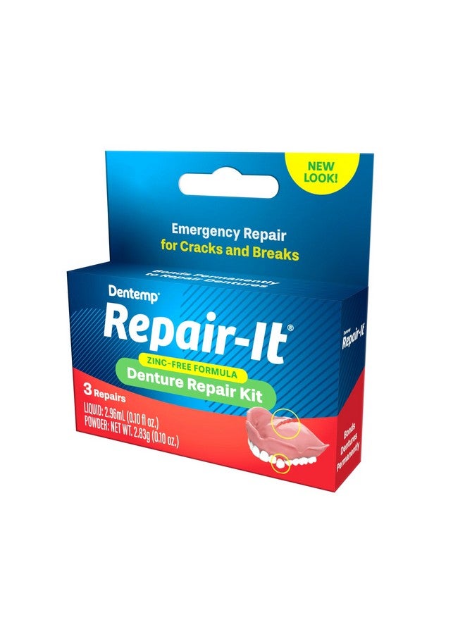 Dentemp Repair Kit - Repair-It Advanced Formula Denture Repair Kit (Pack of 3) - Denture Repair Kit Repairs Broken Dentures - Denture Repair to Mend Cracks & Replace Loose Teeth - Image 2