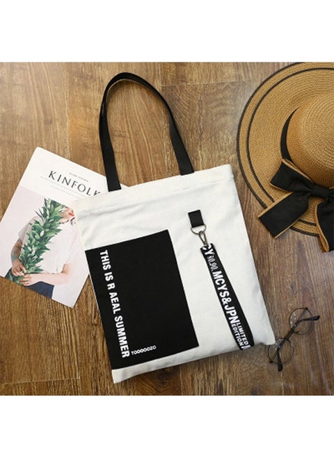 Canvas Shopper/Tote  Black
