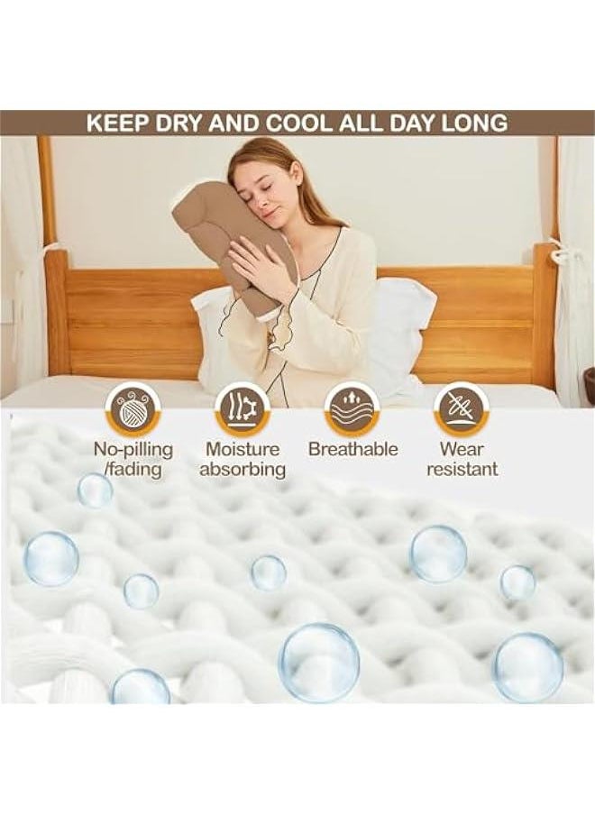 HOOKOR Pregnancy Pillow for Sleeping, Super Soft and Comfortable Side Sleeping Support for Back, Belly, and Legs, a Must-Have for Pregnant Women, Designed with Faux Fur for Superior Comfort (Khaki)  - Image 5