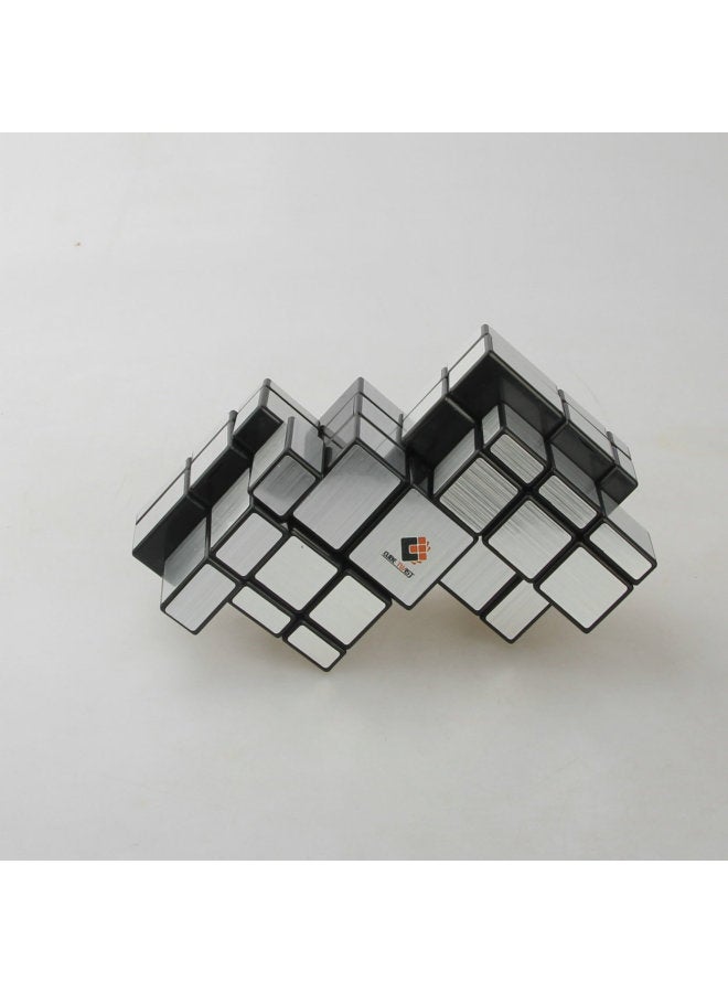 Ladder Color Two-piece Three-Mirror Cube Mirror 2-piece Cube Mirror Siamese Cube Black-Color:Two-in-a-row Three-mirror Rubik's Cube (black Background, Gold And Silver)  - Image 4