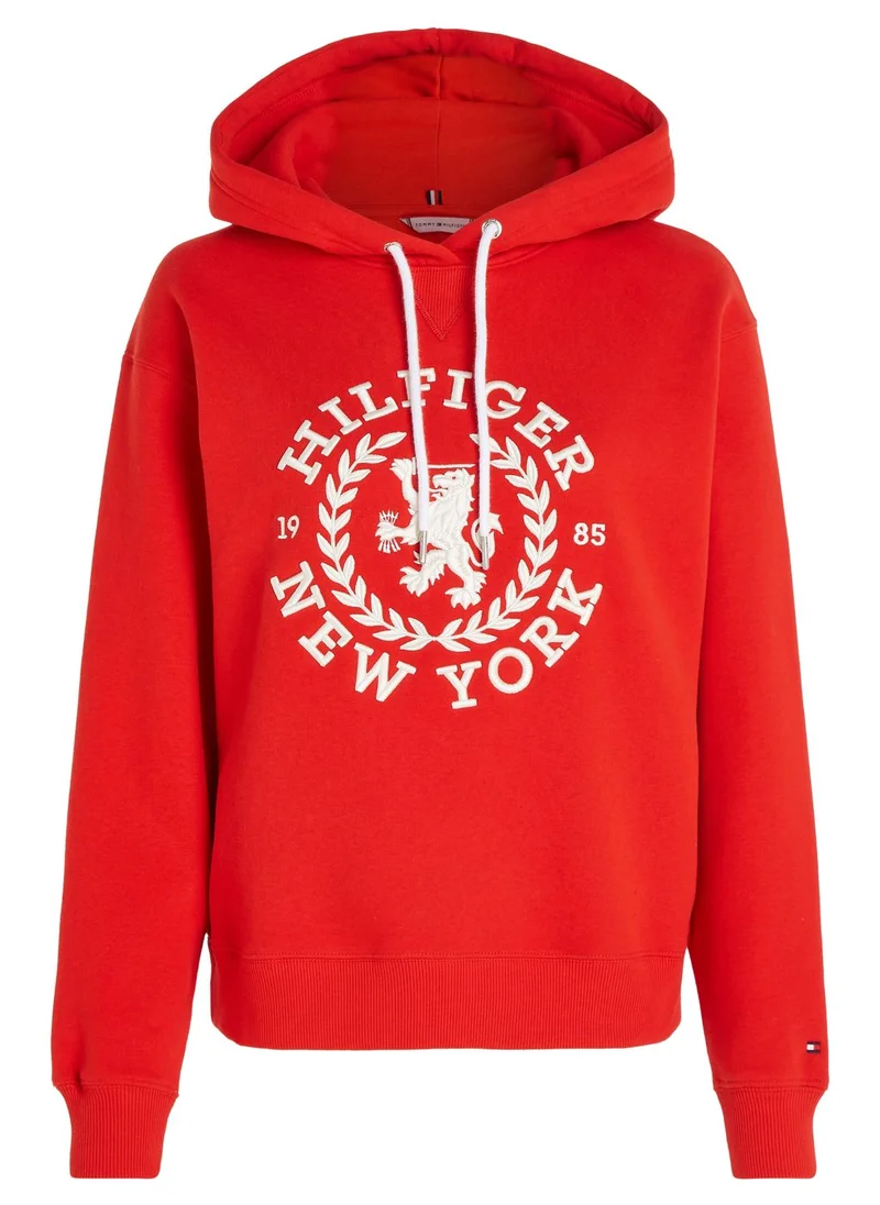 TOMMY HILFIGER Embroidered Logo Drawstring Hoodie