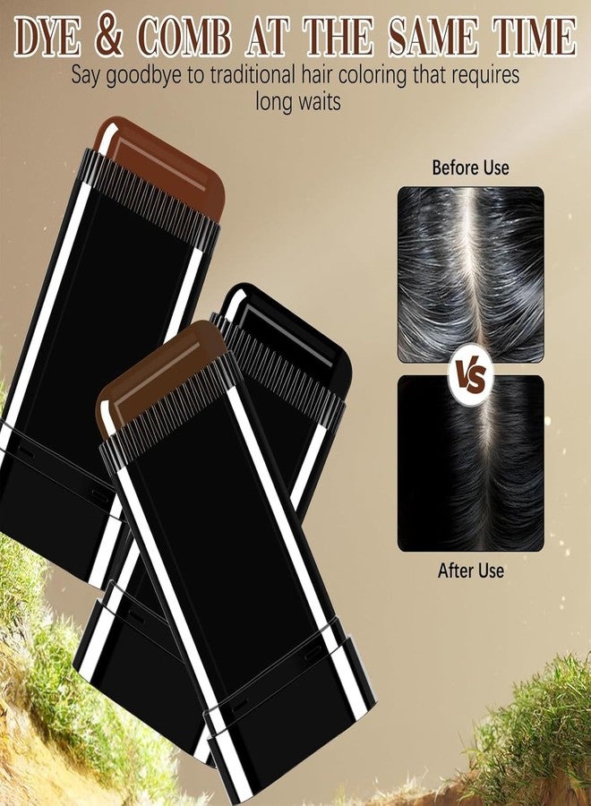 MEVITHS Instant Hair Color Stick with Built-In Comb – 2-in-1 Gray Hair Touch-Up Dye Waterproof & Sweat-Proof Root Touch-Up Tool (Black) - Image 3