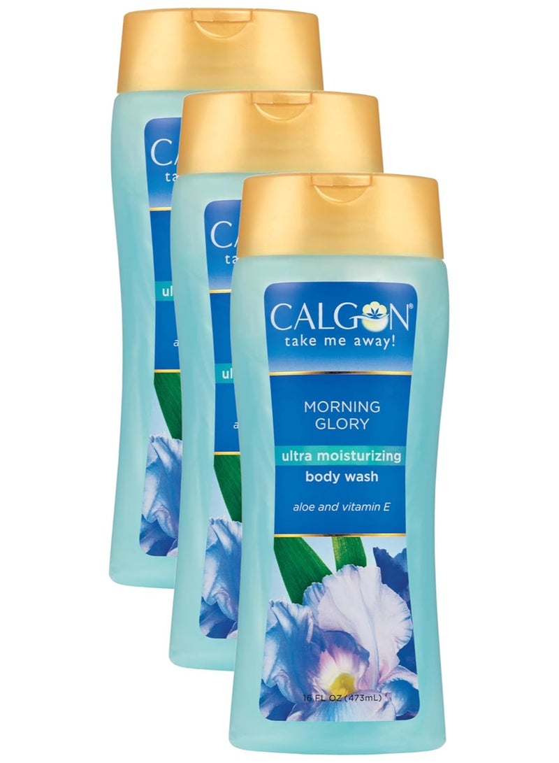 Calgon Ultra-Moisturizing Body Wash (Morning Glory, 16-Ounce) (Pack of 3)