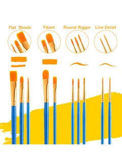 Yahenda 198 Pcs Paint Brush Palette Set, 180 Pcs Brushes And 18 Pcs Round Paint Tray Palettes Paint Pallets For Adults Art Paintbrush Sets For Kids Nylon Hair Paint Brushes Acrylic Oil Watercolor Painting  - Image 3